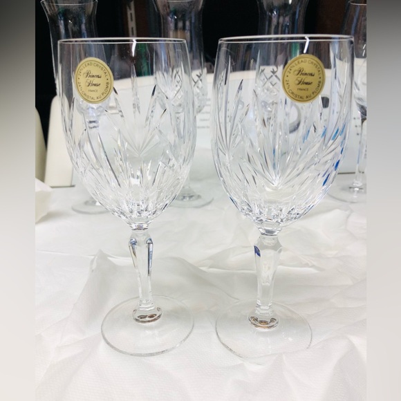 HIGHLIGHTS 2 CRYSTAL PRINCESS HOUSE WINE GLASSES BRAND NEW WITH TAGS - Picture 7 of 16